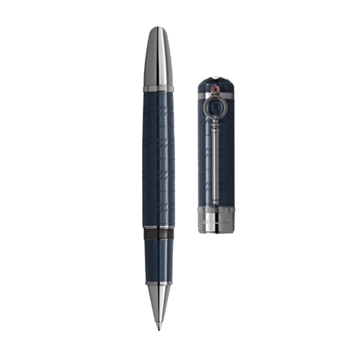 万宝龙（MONTBLANC）  大文豪系列 商务办公墨水笔 钢笔 签字笔 可视笔夹蓝灰色款1276 大文豪系列签字笔 1件