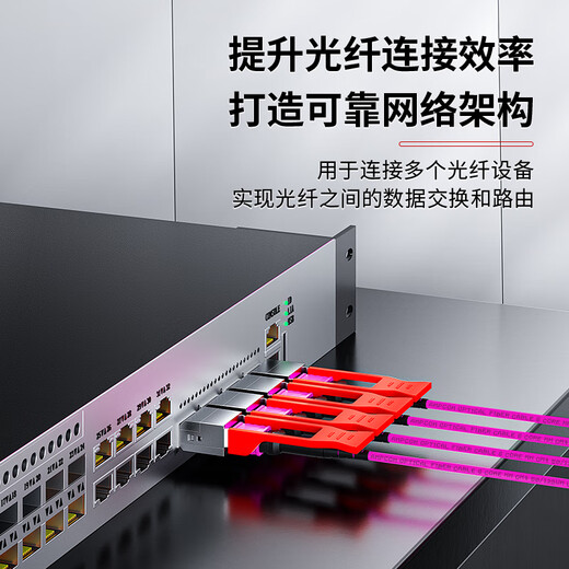 
AMPCOM 10 Gigabit OM4 Multimode MPO-FC Optical Fiber Jumper 12-core 10G/40G/100G Optical Module B Polarity Low Insert Loss Flame Retardant Branch 3 meters AMOM4FC12003