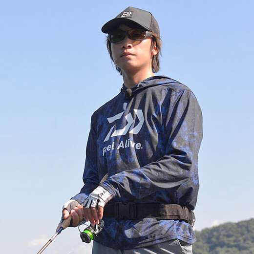 DAIWA 24 spring and summer DE-3424 sunshade quick-drying hoodie pullover long-sleeved sweatshirt fishing suit white L