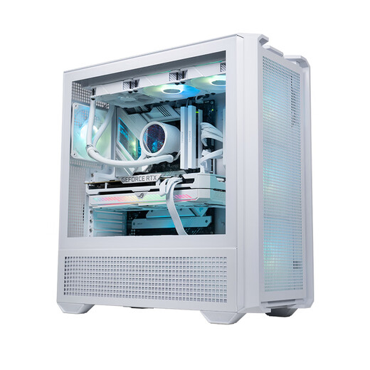 骨伽【大乘风MX600白色+灵境V2 PRO 4正叶+2反叶】 快折式机箱 / ARGB无限镜风扇