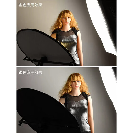 Godox 2-in-1 60CM reflective plate, gold and silver fill light plate, folding light barrier, soft light plate, outdoor sun visor, portrait document reflector, portable light fill plate, 60cm