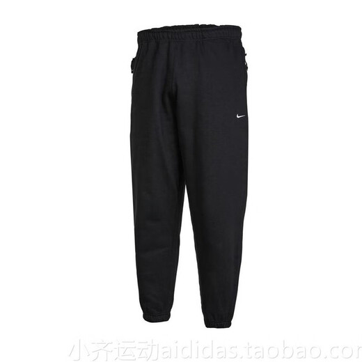 Nike (NIKE) men's pants, new summer sports pants, plus velvet warmth and tucked feet, fashionable loose and comfortable casual pants, DX1365-010/black S