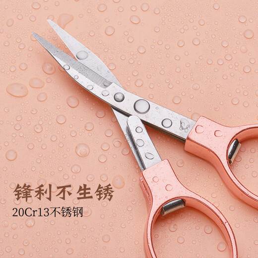 Zhang Xiaoquan Reiseschere, zusammenklappbar, kleine Schere, kleine tragbare Schere, Edelstahl, Stretch-Fadenschneider, Angelschere, Roségold
