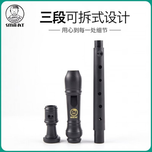 杉贝SMART思玛特竖笛8孔八孔高音斯玛特儿童小学生入门用初学乐器者 竖笛+教材+刻字(定制款不退换)