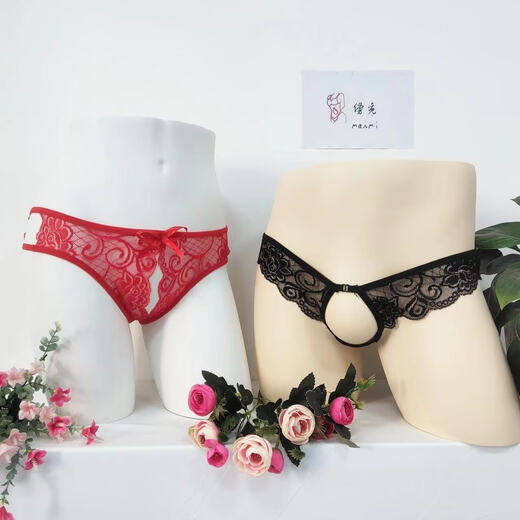 Style Ring New Herren -Spitzenperspektive Paare Unterwäsche offener Schritt ohne die Versuchung von Optimus Prime's Straight Insertion Thong. Einzelschwarze, durchschnittliche Größe zwischen 115-165 Jin [Jin entspricht 0,5 kg]