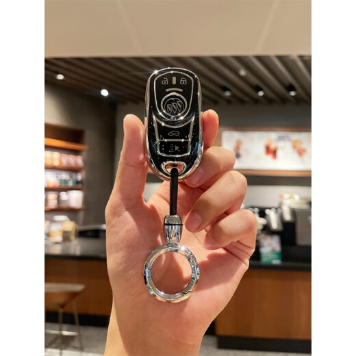 
Chaomeng is suitable for 22/23 Buick GL8 car key cover ES Luzun 653T Avia Fathead Fish Protection D model [Classic black + round buckle]
