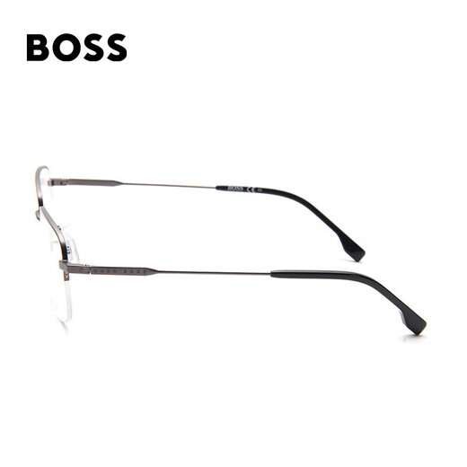 HUGO BOSS雨果博斯光学镜架枪灰色钛框枪灰色近视眼镜框1289F R81 56MM(T)