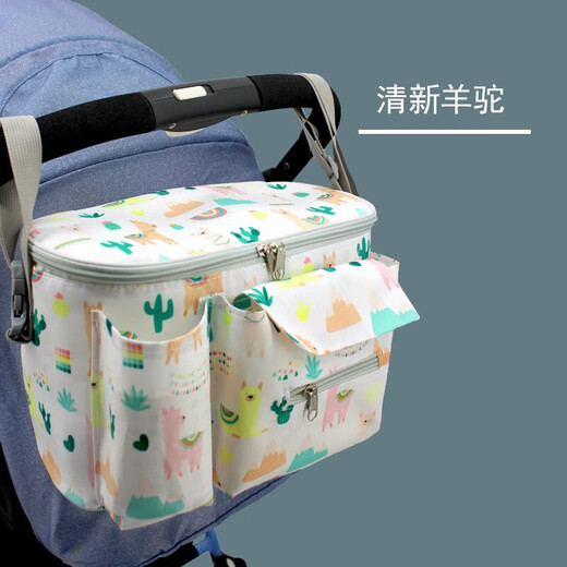 CLCEY婴儿便携式车挂包 多功能大容量妈咪包儿童推车配件挂袋 蘑菇森林