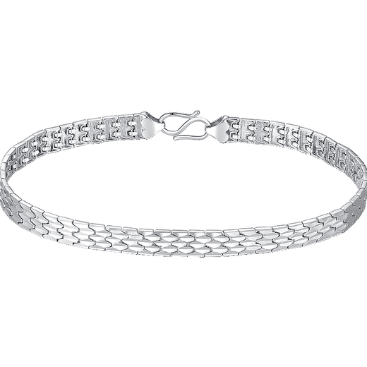 Miss JuJu platinum bracelet for men, fashionable pt950 platinum snake pattern chain, trendy men's wide face, thick and versatile bracelet, weight 14.59 grams, length 18cm, thickness 5.4mm
