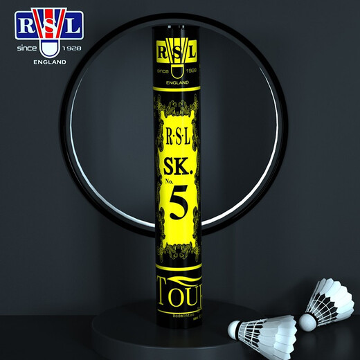 亚狮龙RSL羽毛球5号鹅毛球12只装/桶耐打稳定比赛训练羽毛球SK.NO.5