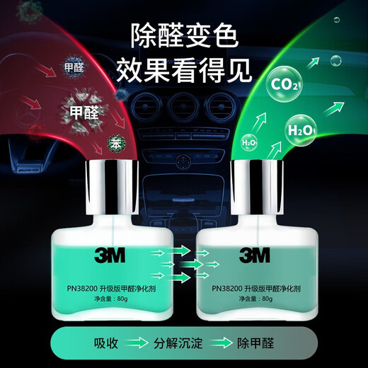 3M new car deodorization, formaldehyde removal, car interior deodorization, formaldehyde purifier + purification gel combination pack