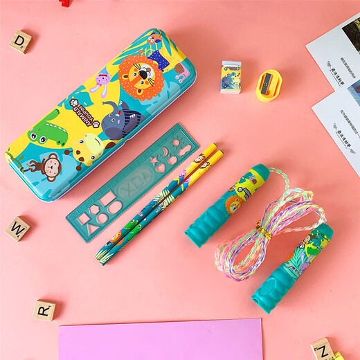 Yixinweini freshman admission gift kindergarten school season school supplies children boys and girls birthday gifts event prize stationery set gift box 9903KT cat