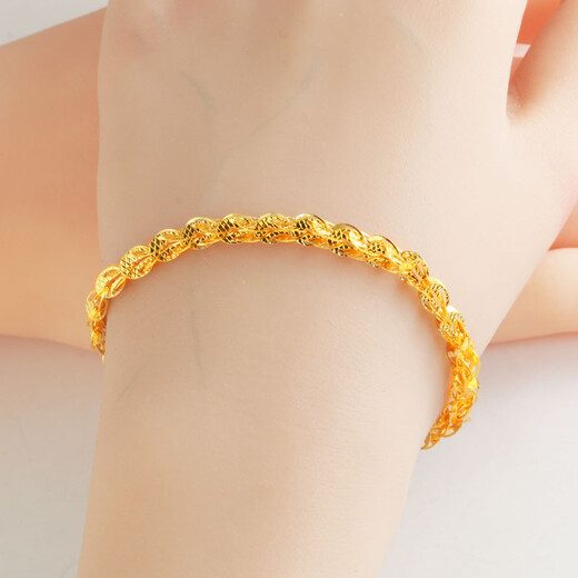 Liu Dawen Schmuck Gold Armband Frauen 9999 Fuß Goldarmband Reales Gold Armband Phoenix Schwanzkette reines Goldpaar Frau Presse Grade 7.15-7,4 g (einschließlich Arbeitskosten 25)