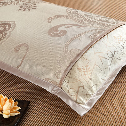 Hengyuanxiang Ice Vine Pillow Case Ein-Pair-Sommeröffnungskissenkoffer cool und erfrischend Kissengehäuse High-End-Eis Vine-Chinese-Stil 688 Kaffee 48*74 cm (Paar)
