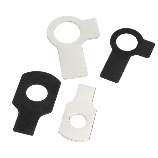 Guwanji Double oreille Stop Washer GB 855 304 ACIER DOUBLE AVEC DOUBLE AVEC GB854 FON RONDEUR DE VIS M3M4 Iron Black M3M4 M22 [5 pièces] 304 Oreille simple