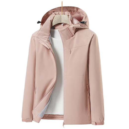 Camel de la región occidental (Vancamel) más la chaqueta de rompedor de viento de terciopelo para hombres y mujeres estilo coreano a prueba de viento y cálida chaqueta de captura suave de captura suave Jaqueta literaria Top 9930-Manja de jalea en polvo [color sólido] 4xl