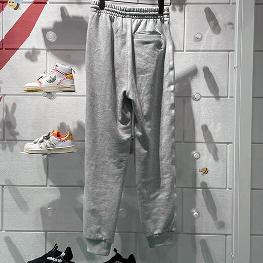 Pantalones adidas femeninos de otoño e invierno Nuevos pantalones deportivos pantalones de chándal sueltos de primer plano de punto de punto informal