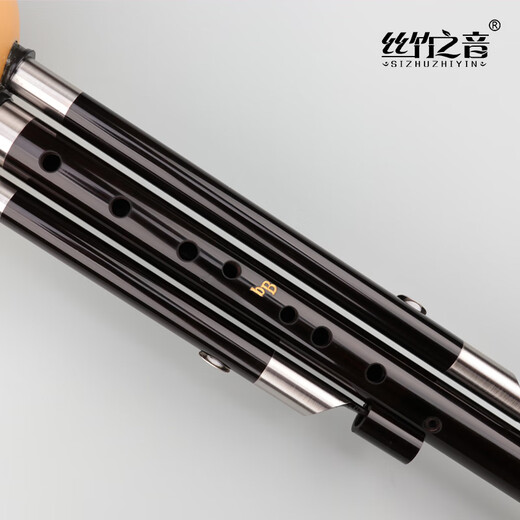 The sound of silk and bamboo ebony nine-hole gourd silk adult professional performance universal ethnic orchestral instrument Hulushi C tune + [No textbook 7 gifts]