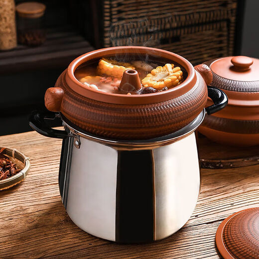 Yunnan Dampf Pot Chicken Dampf Pot Haushalt Jianshui Lila Topf Purpur Sand Dampf Pot Elektrische Topf Timing Multifunktional Gas Pot A Modell 1 Zoll A Modellnummer 1 + 304 Bodentopf (11304 Zoll