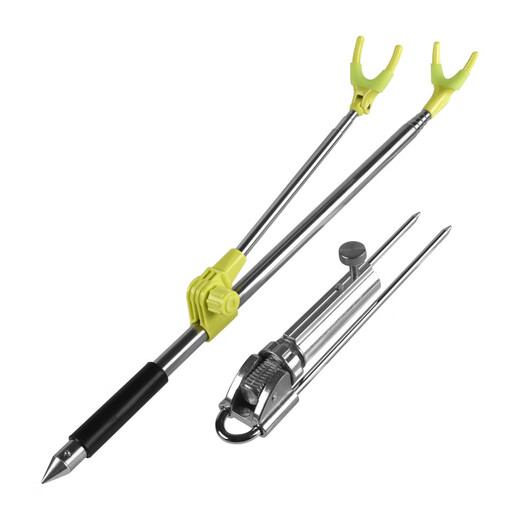 
Aolong Fortress Support Stainless Steel Support Fishing Rod Floor Sliding Flying Rod Floor Fork Stand Fishing Rod Fishing Rod Metal Ground + Light Green Support 1.5 meters