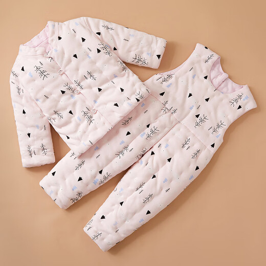 Mianguduo pure cotton handmade cotton jacket overalls suit autumn and winter thickened and warm men's and women's baby children's home cotton clothes yellow small tree 100cm