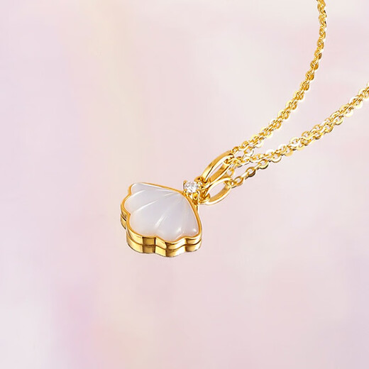 Saturday Fortune (ZLF) 18K gold diamond pendant for women, beautiful and bright pendant necklace miss series T pendant (chain not included)