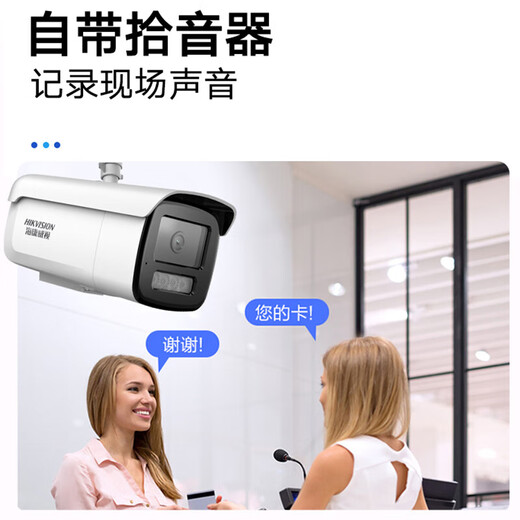 海康威视摄像头监控800万4K全彩夜视室外高清拾音高清网络3T86FWDV3-LS手机远程监控器 DS-2CD3T86FWDV3-LS 4MM