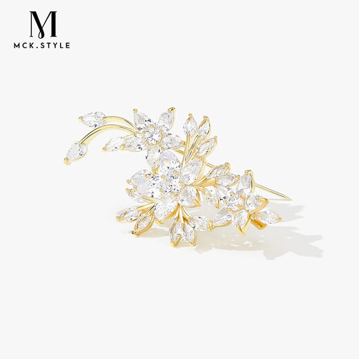 Mck flower brooch high-end women's coat sweater corsage decorative pin accessories Chinese Valentine's Day gift