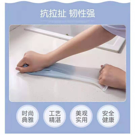 洋臣家务手套加厚洗碗手套防水橡胶洗衣服家务劳保手套手套塑钢手套 3双【均码 不加绒款 颜色随机】