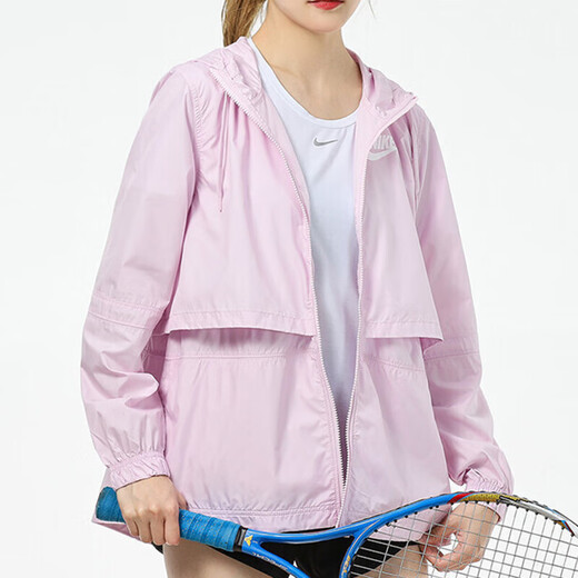 
Nike (NIKE) jacket women's summer sportswear woven breathable hooded casual top jacket AJ2983-102 AJ2983-695 pink S