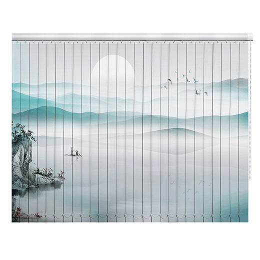 SHIXUAN printed vertical blinds, fragrant, semi-blackout 1 square meter