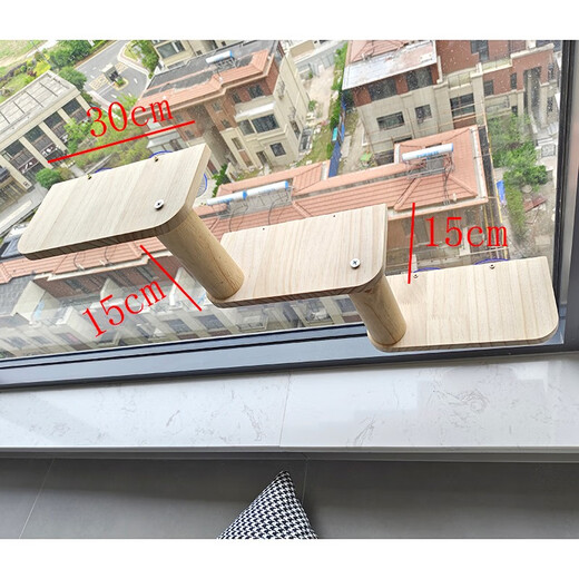 Ventosa para gatos Montado en la pared Vidrio sin perforaciones Columpio para gatos Hamaca Nido para gatos de madera maciza Escalera grande de lujo Cápsula espacial Rascador para gatos Resistente al desgaste Garra resistente a los rasguños Juguete para gatos Muebles de pared Plataforma de buceo de 1 metro de pie