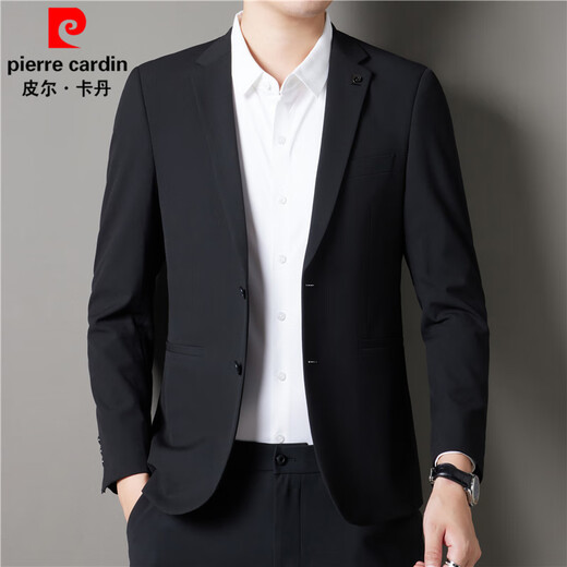 皮尔卡丹（pierre cardin）西装男春秋季新款商务休闲修身小西服中青年单西外套男两粒扣西装
