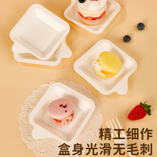 Youao cake plate disposable plate 4 inches (pack of 30) biodegradable paper plate outdoor picnic camping tableware