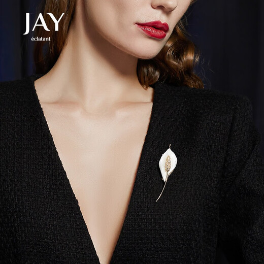 Jay's smooth sailing brooch, high-end women's pin accessories, birthday gift for elder mother and mother-in-law, silver