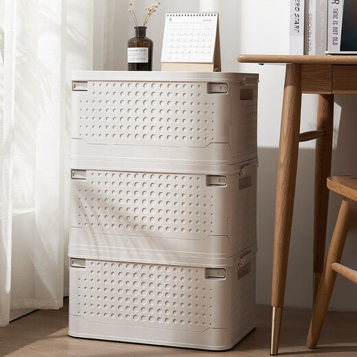 Lekali foldable storage box storage box book box book storage box clothes children's sundries toy storage box one pack large-storage box 46*33*23.5 35L