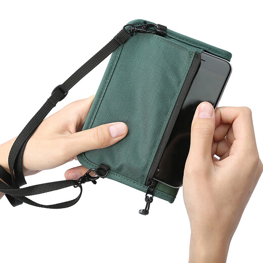Bonayun Travel Document Pack Passport Pack Rfid Anti-theft Pincel portátil Packing de boletos cortos Verdes