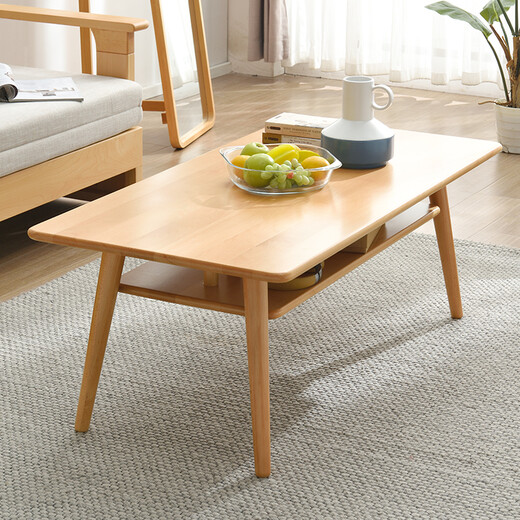 Xiangmuyu solid wood coffee table combination simple modern small apartment Nordic simple small coffee table side table living room furniture solid wood coffee table