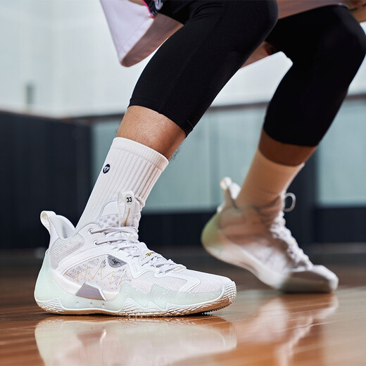 Jordan QIAODAN FANG PRO SE professional practical basketball shoes men's shoes QIAODAN technology rebound shock-absorbing sports shoes men Jordan white/gold (Wu Qian MVP color) 42