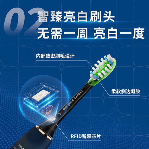 飞利浦（PHILIPS）【肖战推荐】Sonicare电动牙刷钻石刷9系 三档力度四种模式送男友女友生日 星辰紫HX9911/69