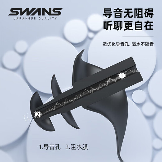 SWANS swimming earplugs nose clip set waterproof professional anti-otitis media adult and children diving SPBD101 pink