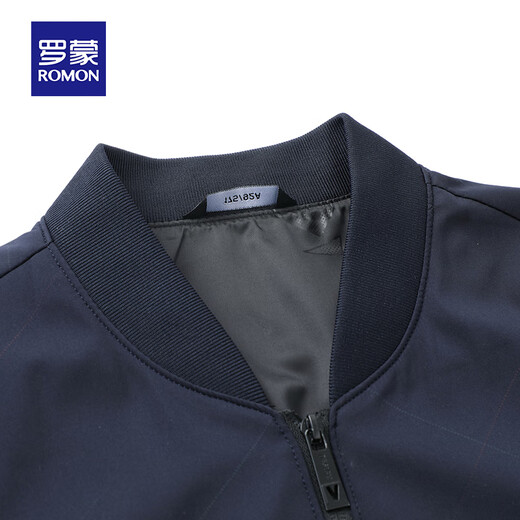 Romon ROMON brand high-end dad jacket loose casual 2022 spring and autumn baseball jacket middle-aged versatile men's top new product N9905 black 170