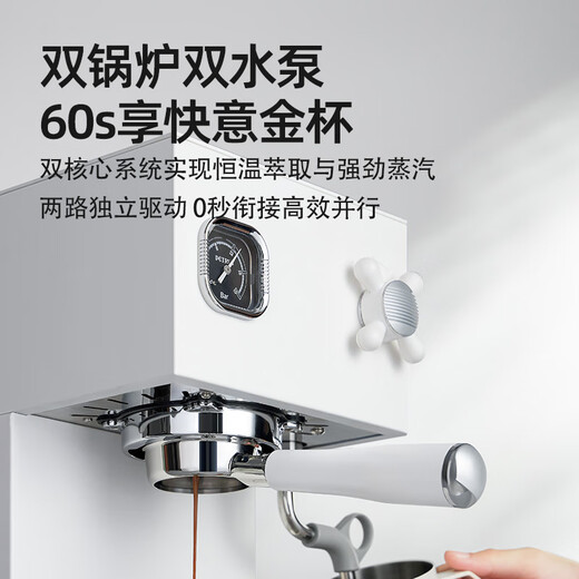 Petrus Coffee Machine Dual-Kessel Dual Water Pump Haushalt Retro Full Semi-Automatische italienische kleine All-in-One