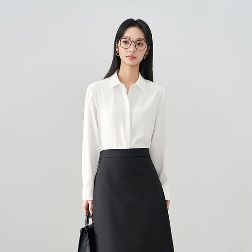 Lady Bird white professional shirt women's spring and summer interview formal top suit with workplace high-end shirt