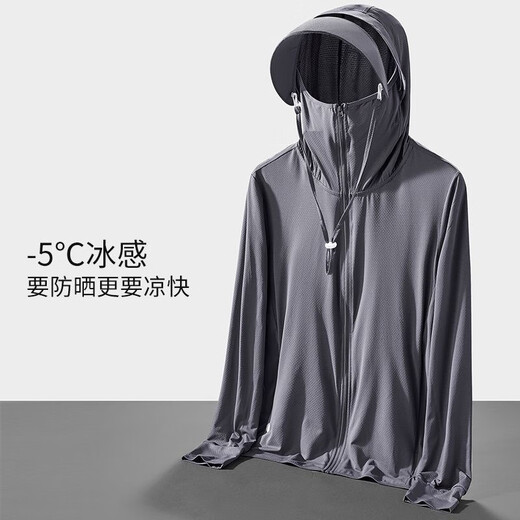 Jingxu Ice Silk Sun Protection Clothing Men's Summer Quick-Drying Breathable Jacket Outdoor Fishing Clothing Large Size Sports Running Couple Sun Protection Clothing Navy-Single Piece Main Picture Style 2XL Recommended Weight 130-145 Jin Jin is equal to about 0.5 kg