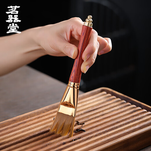 Mingqitang Mingqitang Bakelite Tea Brush Non-shedding Tea Table Brush Tea Tray Sweeping Brush Kung Fu Tea Set Accessories Tea Ceremony Spare Parts Large Bakelite Hard-bristled Tea Brush (Non-shedding)