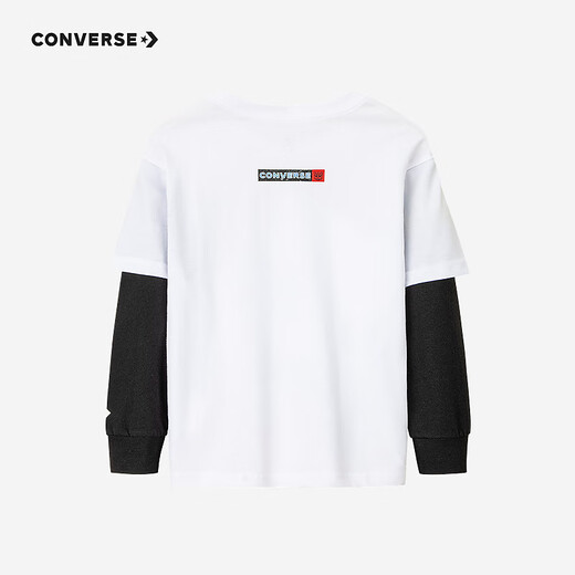 Converse [Transformers Joint Brand] Converse Children's Clothing Base de otoño Base Boys Camiseta de manga larga CNVB-FFF-G693 Pure White 150 /72 [Altura sugerida 140-152cm]