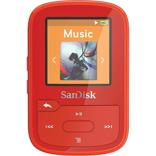 Sandisk MP3 Player Clip Sport Plus Sports and Fitness Wireless Bluetooth duradero FM Radio Red 16GB