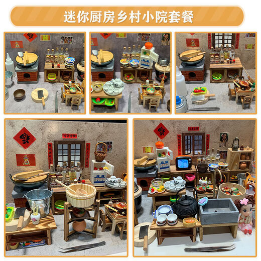 Jihuang mini cocina juego completo de regalos de cumpleaños de cocina y cocina de cocina reales