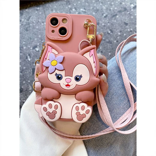 顺璨玲娜贝儿零钱包适用opporeno11手机壳reno9/8pro新款reno12女reno10防摔7 焦糖棕 OPPO Reno12 Pro